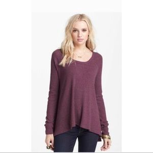Free People Rockabilly Raglan Waffle Thermal Top M
